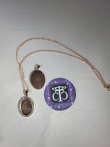 Bling Oval Pendant and Necklace